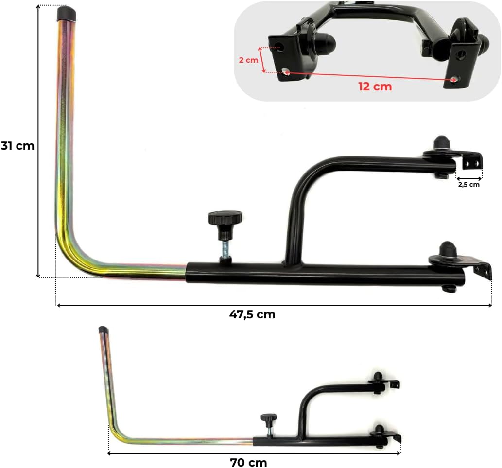 2x Aussenspiegel Traktor Trecker 255x150 ø14-23 mit Spiegelarm SET