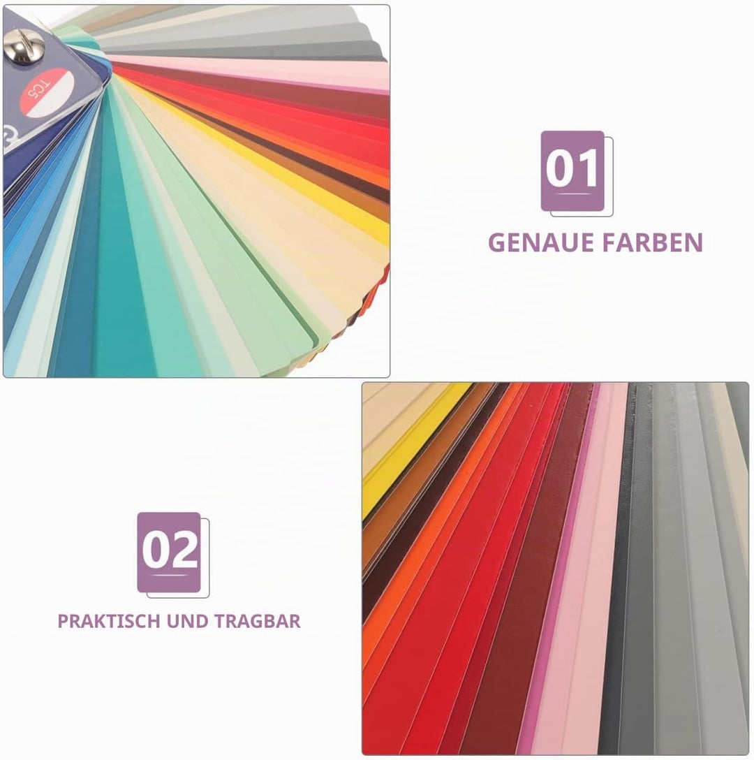 Hemobllo Farbfächer 83 Farben 9,5 cm – Farbkarte für Wandfarbe, Lacke &amp; DIY Renovierung, wasserabwei