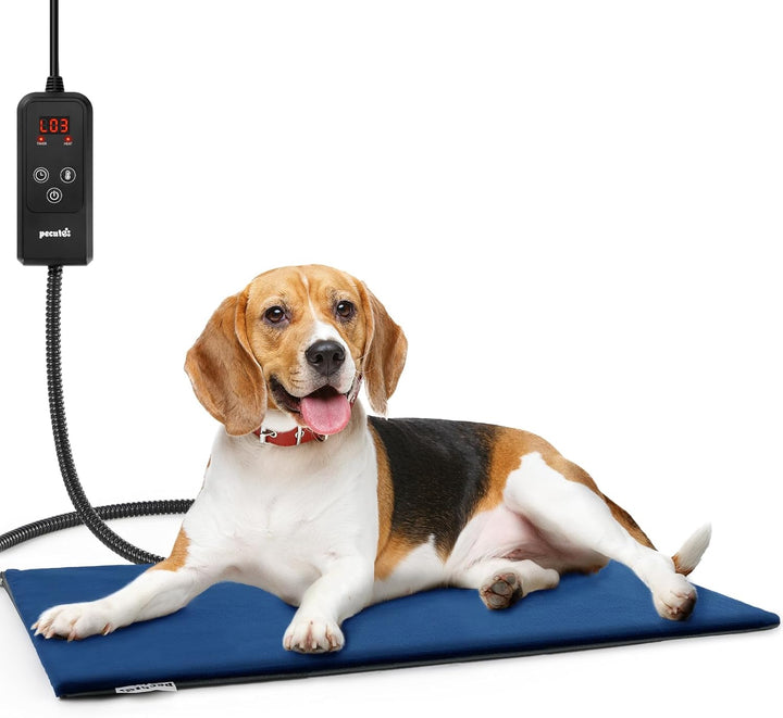 pecute Haustier Heizkissen, Katzen & Hund Heizmatte Innen, Hunde Heizkissen Sicher, 6 Stufen Tempera