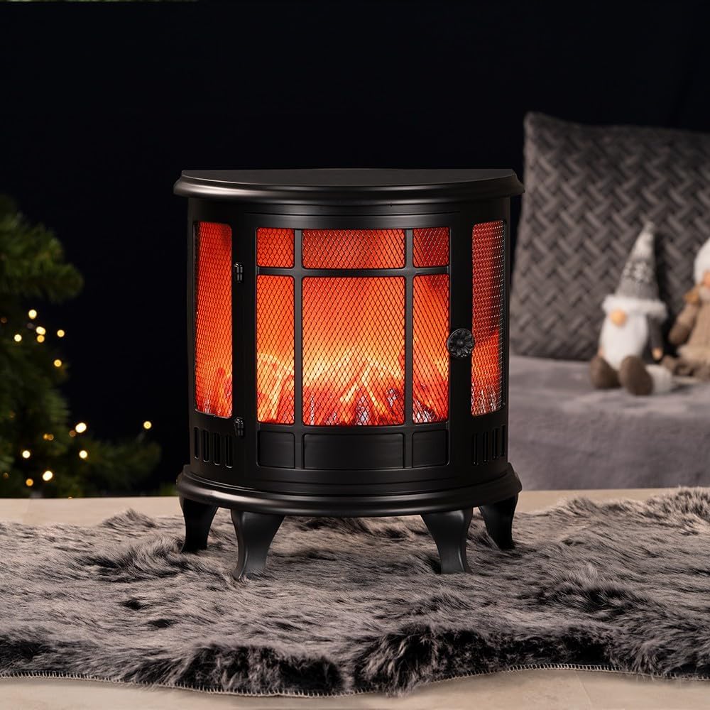 Ideen mit Herz LED-Kamin Nostalgie | Deko-Kamin | elektrisch | batteriebetrieben | ohne Heizung | re