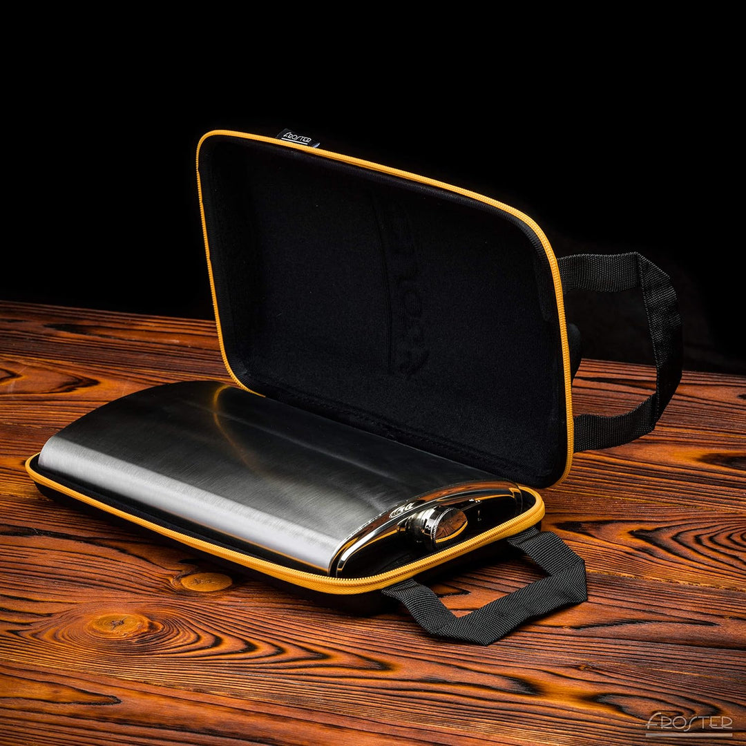 Froster Riesiger Flachmann Deluxe in Extreme Case, Grosser Flachmann aus Edelstahl XXL, Geschenk für
