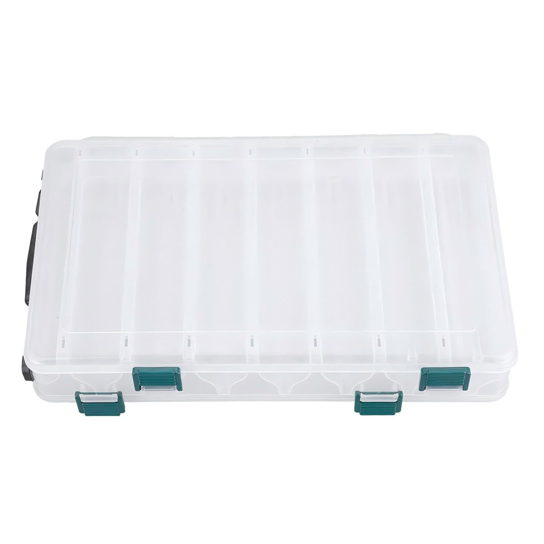 VIFER Köderbox, doppelseitig, Aufbewahrungsbox, Angelköder, Kunststoff, transparent, Organizer, Ange
