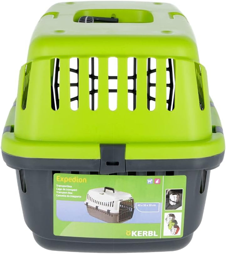 Kerbl Pet Pet Transportbox Expedion, Tiertransportbox für kleine Haustiere / Katzen / Hunde / Kaninc