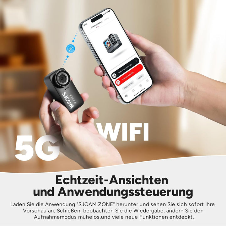 SJCAM C110Plus Action Cam 4K(Keine Speicherkarte),BodyCam Körperkamera Mini Magnetische,170° Fov POV