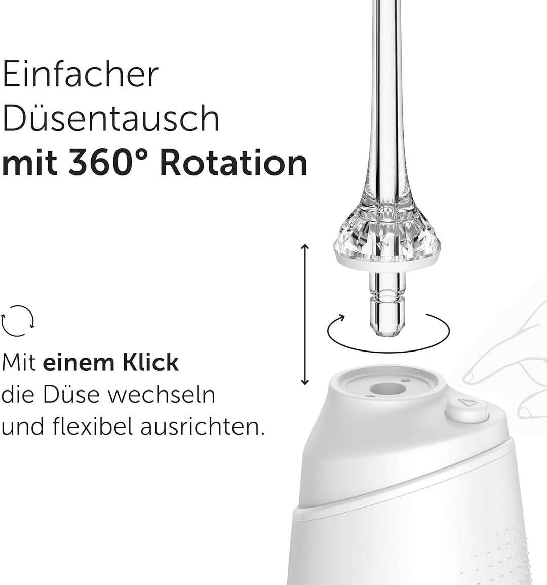 Wondersmile Ersatzdüsen für Munddusche Waterflow - SmoothFlow-Technologie für optimale Zahn- & Zahnf