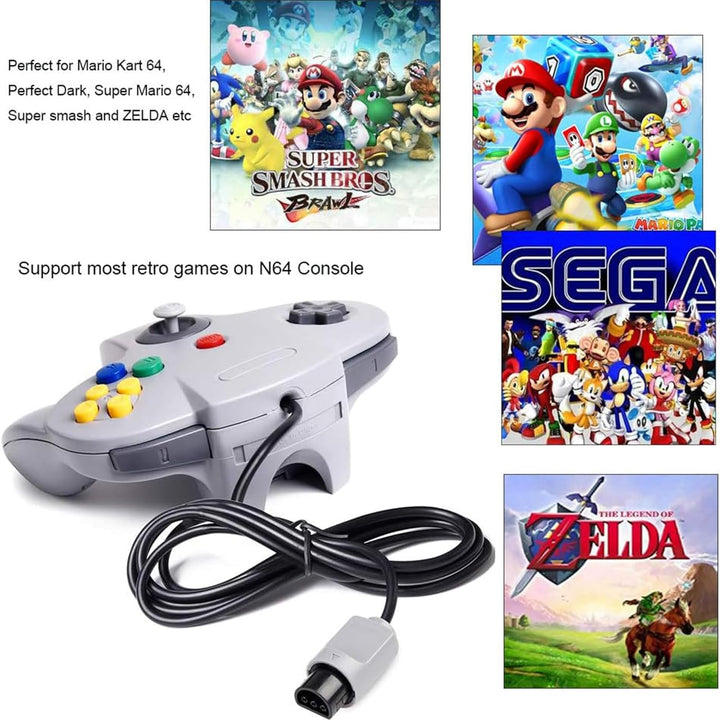 miadore Retro Wired Controllers für N64 Console, Classic Controller Joystick für Nintendo Classic 64