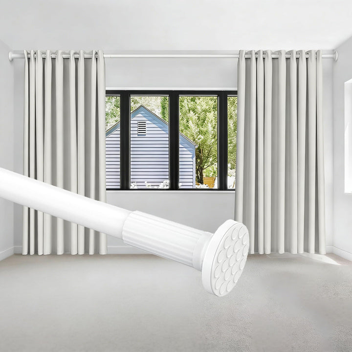 278-327cm Extra Lange Gardinenstange, Ohne Bohren Teleskopstange , Ausziehbare Edelstahl Duschvor