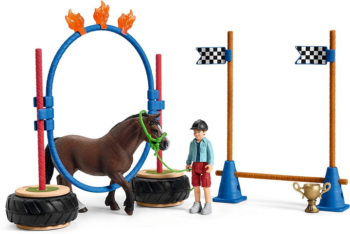 Schleich Farm World | Pony Agility Rennen 42482 | 26 Teile neue Verpackung, neue Verpackung
