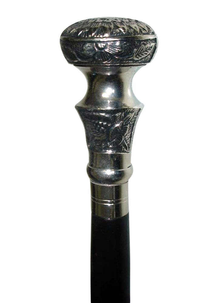 Graf von Gerlitzen Metall Holz Silber Farbe Spazier Stock Spazierstock Gehhilfe Jugendstil B101