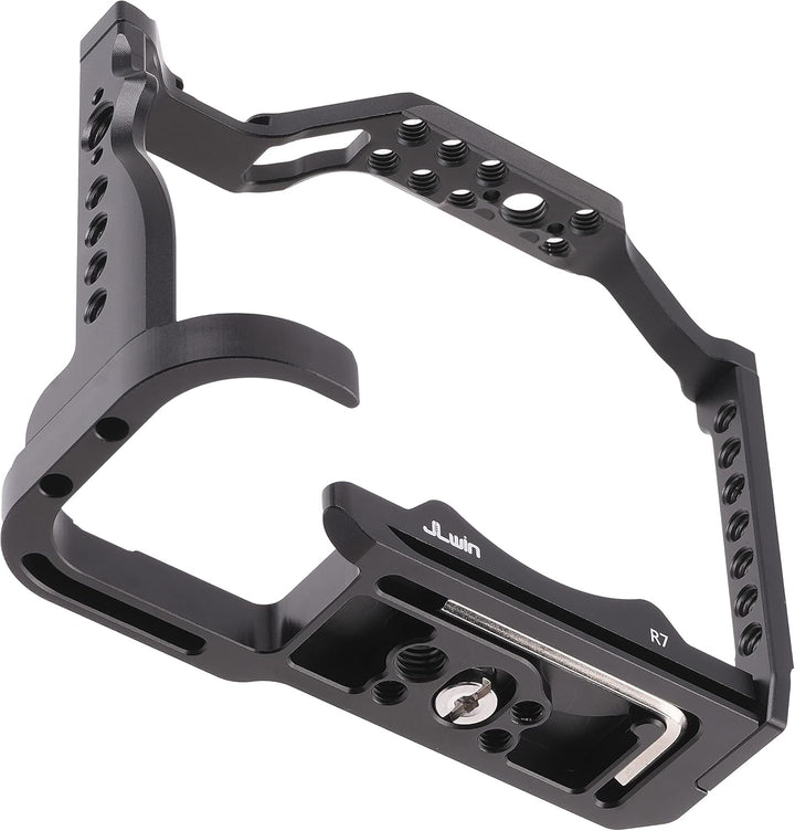 EOS R7 Cage, Hersmay Aluminium Kamerakäfig Camera Cage für Canon EOS R7 spiegellose Kameras, Vloggin