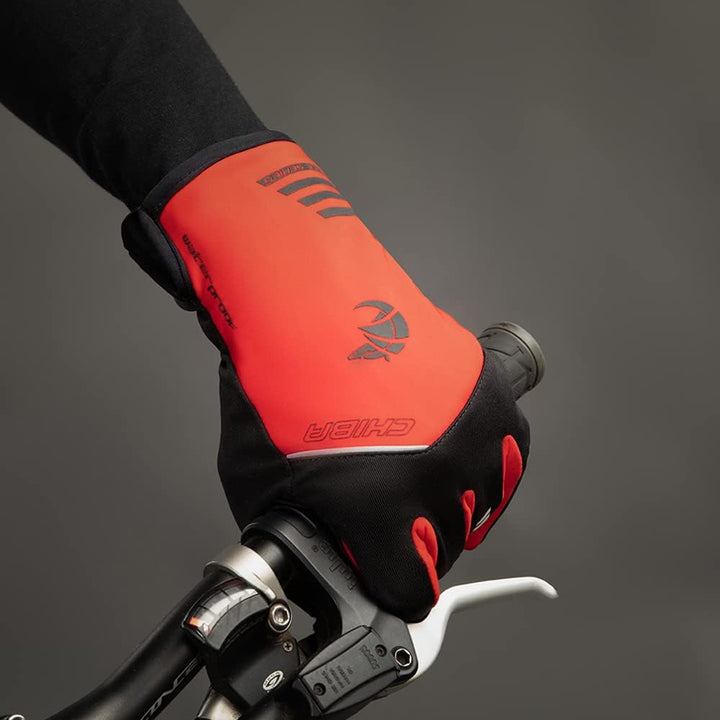 Chiba 2nd Skin Fahrrad Handschuhe lang rot/schwarz 2023 M (8), M (8)