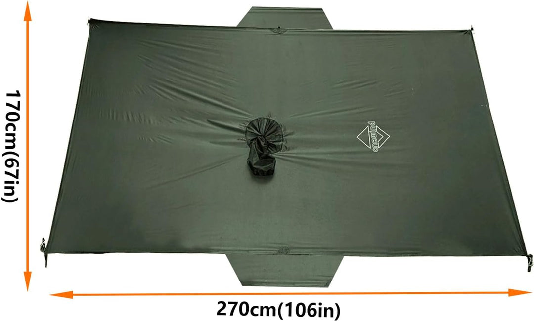 onewind Rucksack Regen Poncho Ultraleichte Kapuze Regenmantel L Olive Grün-270cm*170cm, L Olive Grün
