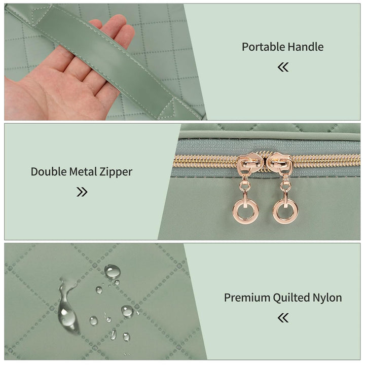 Doppelschicht Nagellack Organizer Tasche - Aufbewahrungsbox für 45 Flaschen und Eine Nagellampe, Kos