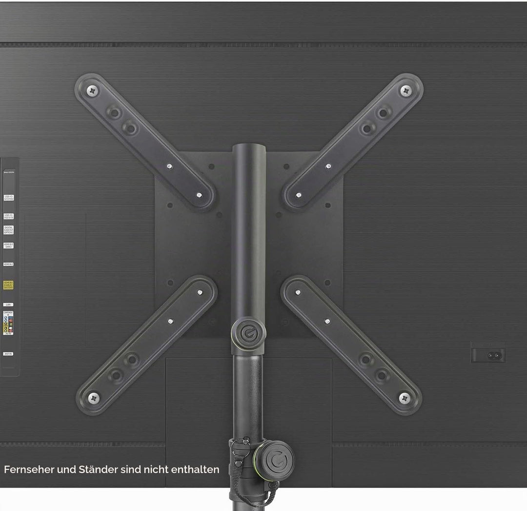 Gravity SA VESA 1 - VESA-Monitorhalterung für 35 mm Stativrohre, Belastbarkeit bis 30 kg, schwarz