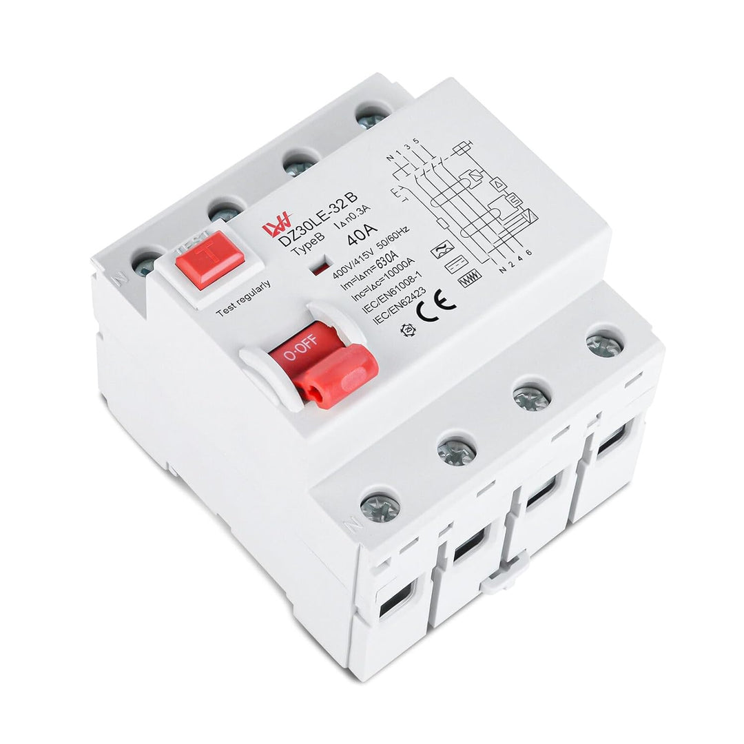 Fi Fehlerstromschutzschalter Rcd Typ-b Wallbox E-auto Allstromsensitiv 40a 300ma 4 polig,fi schutzsc