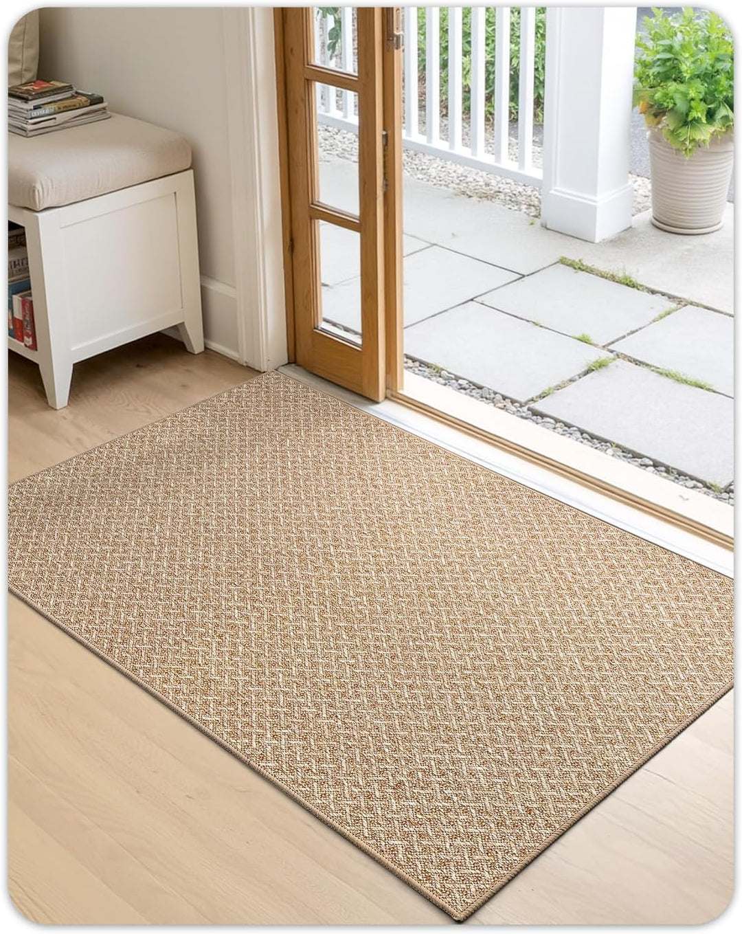 COLOR&GEOMETRY Dünn Fussmatte Innen, 44 x 76 cm, Schmutzfangmatte Innen, Teppiche für den Eingangsbe