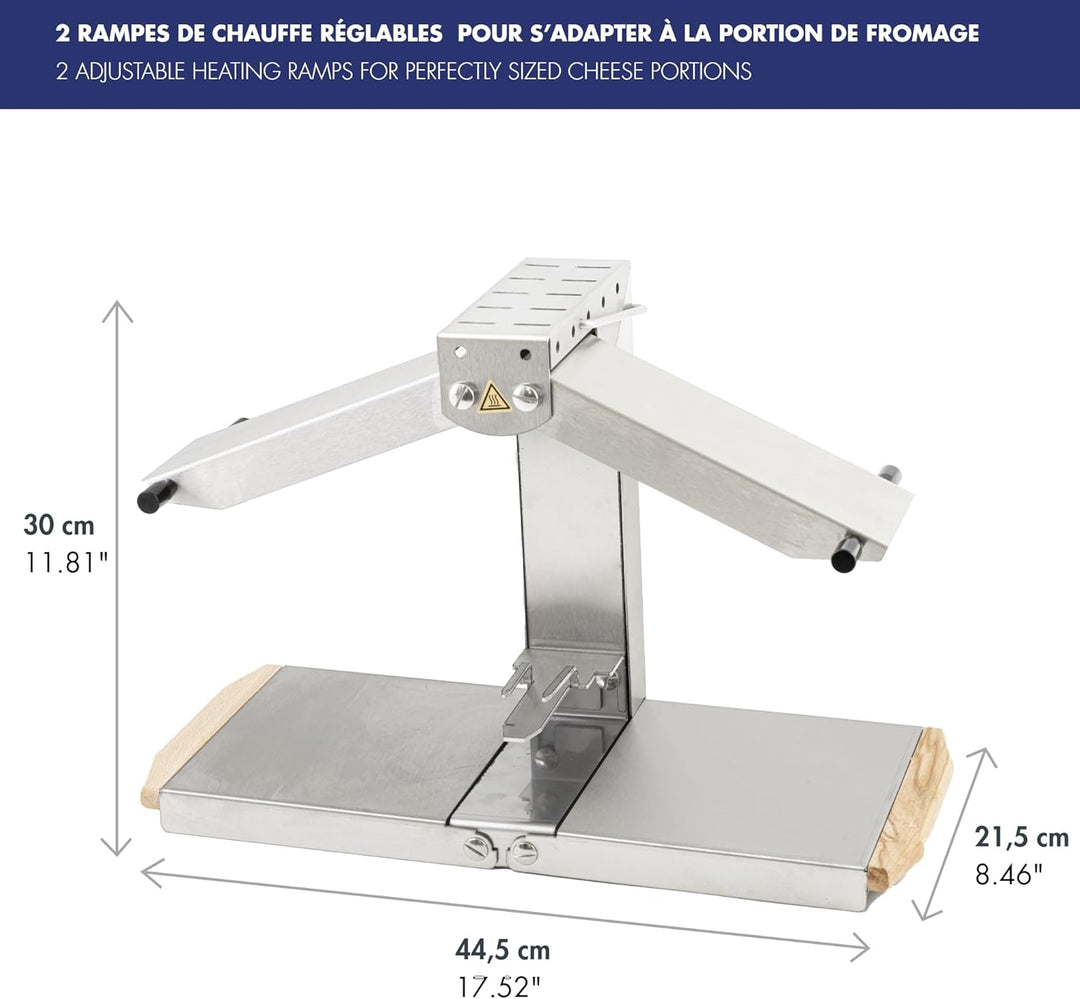 Louis Tellier - Raclettegerät Brézière® Signature Inox - Angepasste Grösse für 1/4 oder 1/6 Laib - 1