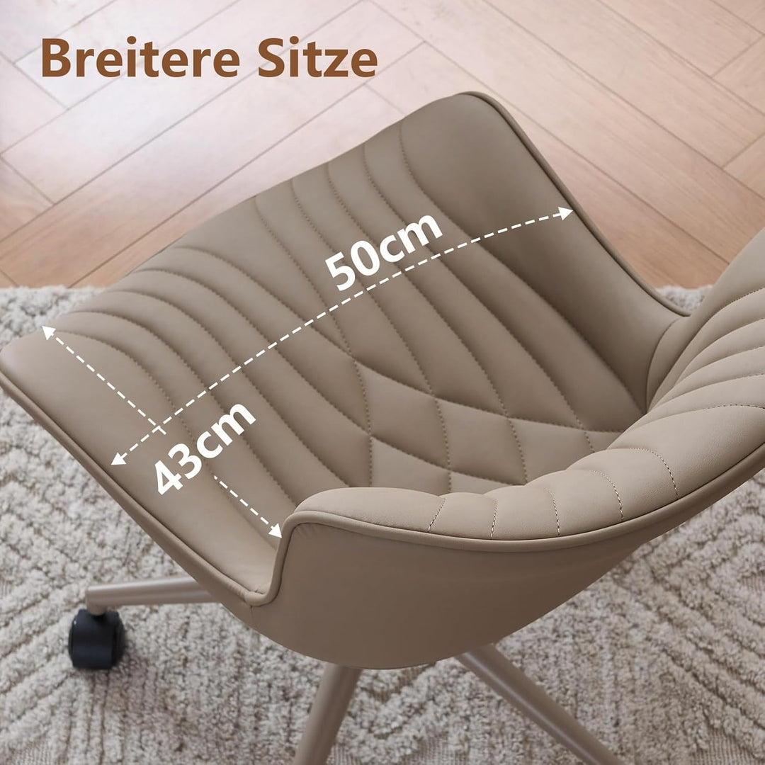 YOUTASTE Bürostuhl Ergonomischer im Fischschwanz-Design, Schreibtischstuhl Drehstuhl mit Rollen, Höh