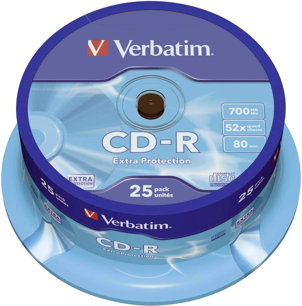 Verbatim CD-R Extra Protection, CD-Rohlinge mit 700 MB Datenspeicher, ideal für Foto- und Video-Aufn