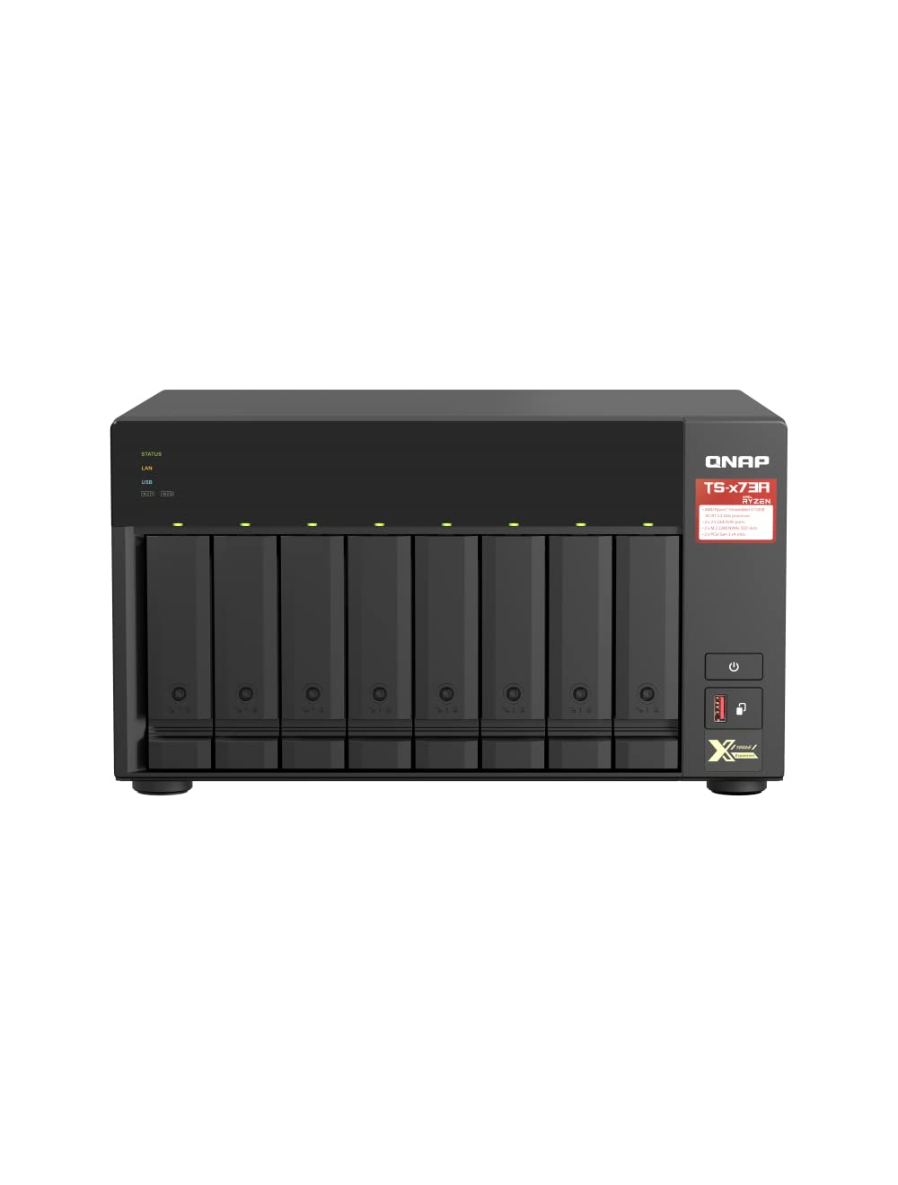 QNAP NAS, no HDD/SSD, AMD Processor | TS-873A-8G, 8-Bay, 8GB RAM, 2.5GbE