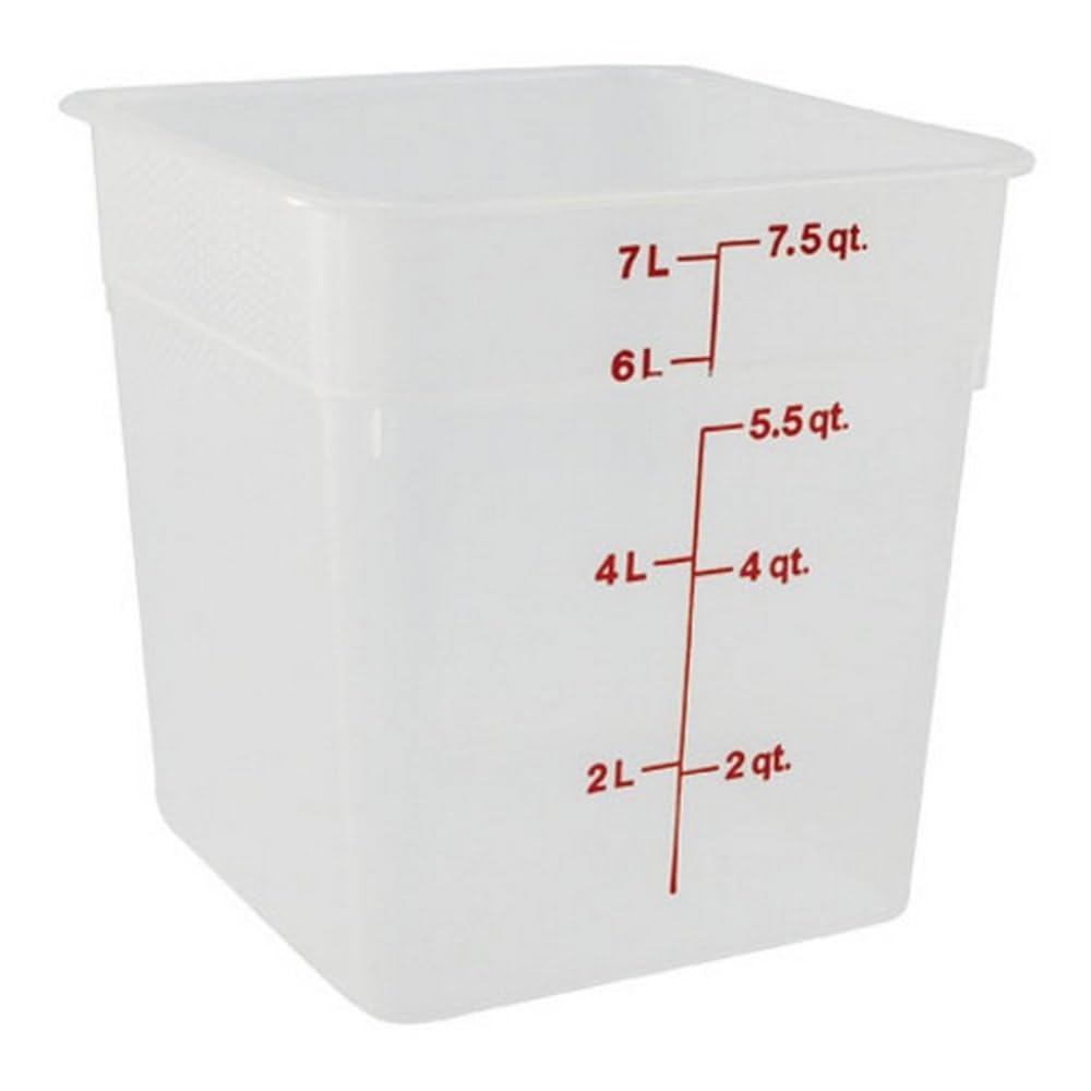Cambro 8SFSPP-190 Lebensmittelbehälter quadratisch ohne Deckel - 7,6 l - Transparent 8-quart, 8-quar