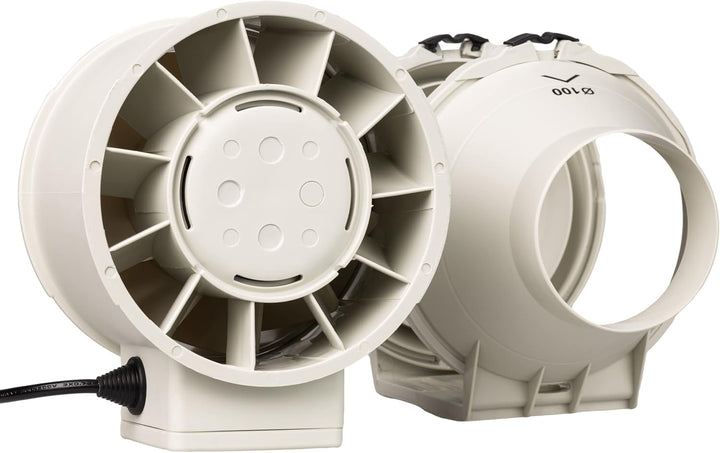 STERR Rohrventilator DFA100 Kanalventilator 100 mm / 4'' - Industrieventilator Niedriger Energieverb