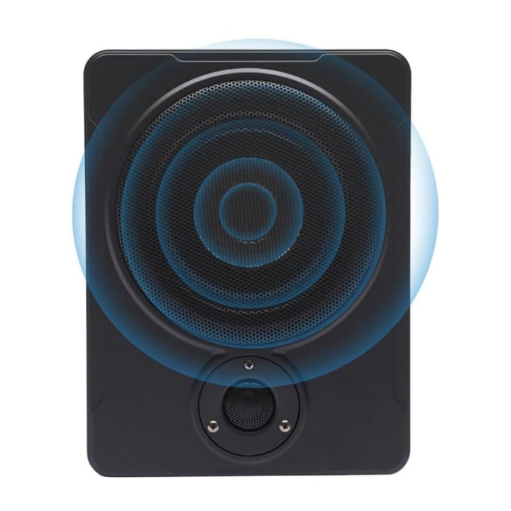 8" 600W Aktiv Subwoofer für Auto, Ultradünner Untersitz mit Eingebautem Verstärker & Kabelset für LK