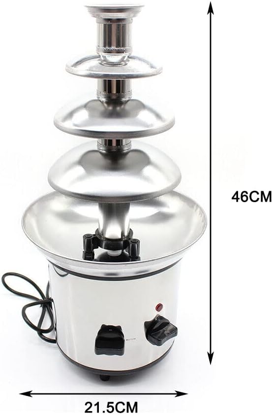 Edelstahl Schokolade Brunnen Maschine Familie Wasserfall Maschine Schmelzturm Kinder DIY 4 Etagen