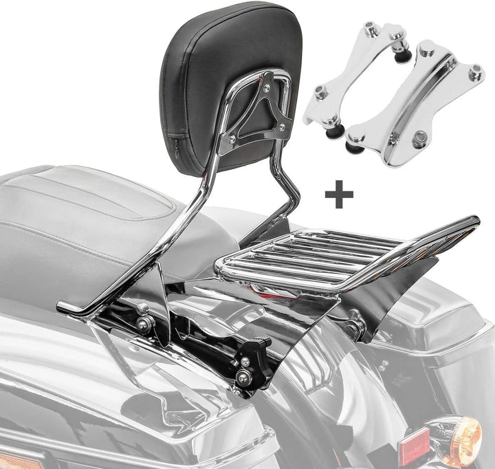 Sissybar + Gepäckträger W1 für Harley Davidson Street Glide Special 15-19 chrom