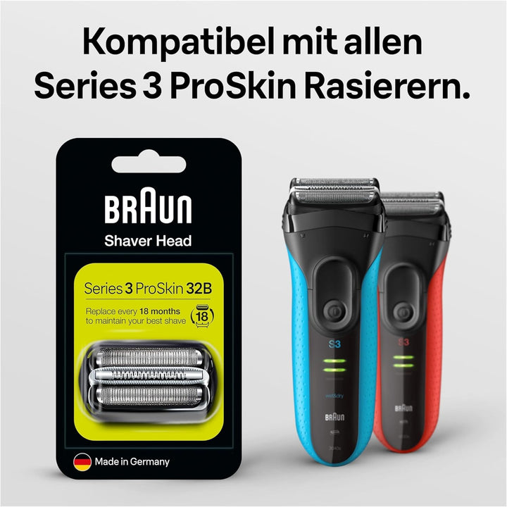 Braun Series 3 Scherkopf, Elektrorasierer, Ersatzscherteil kompatibel mit Rasierer Herren Series 3 P