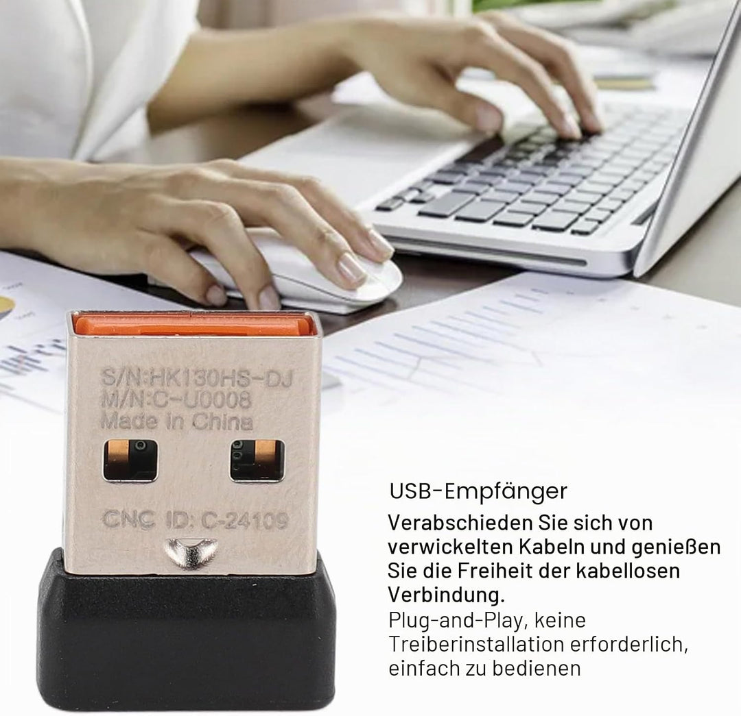 Yunseity USB-Empfänger für Maus und Tastatur, Empfänger-Ersatz für MX M590 M720 M570 und MK K230 K27