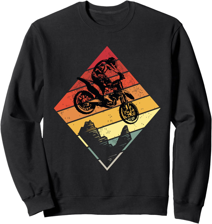 Vintage Dirt Bike Motocross Enduro Fahrer Geschenk Sweatshirt