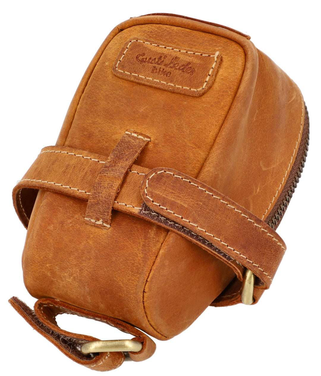 Gusti Fahrradtasche Leder - Gino B. Satteltasche Schlauchtasche für Werkzeug Ledertasche Vintage Bra