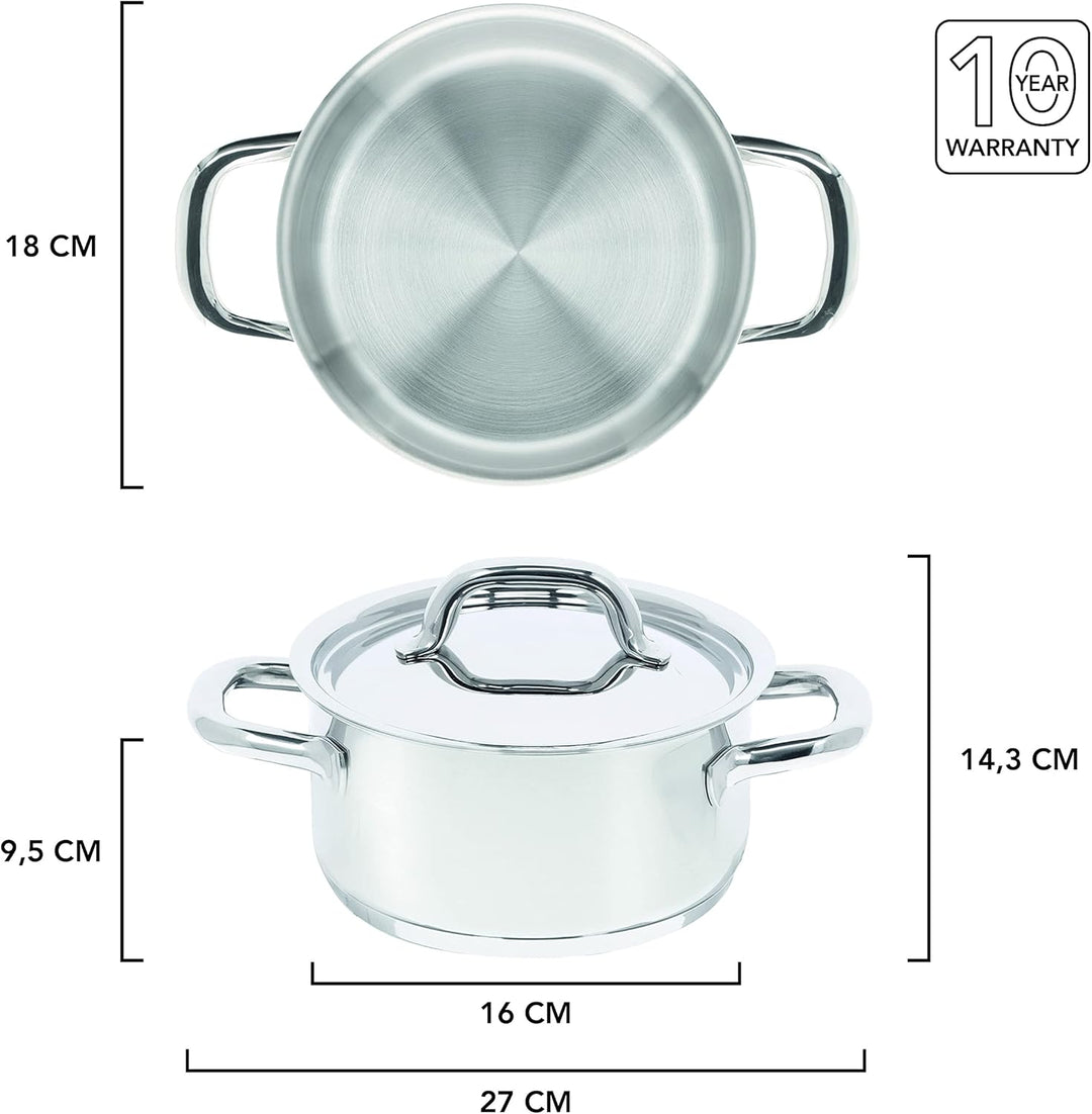 Demeyere Alu Classico 3 Kochtopf fuer Induktion und anderen Herdarten, Topf mit Deckel aus pflegelei