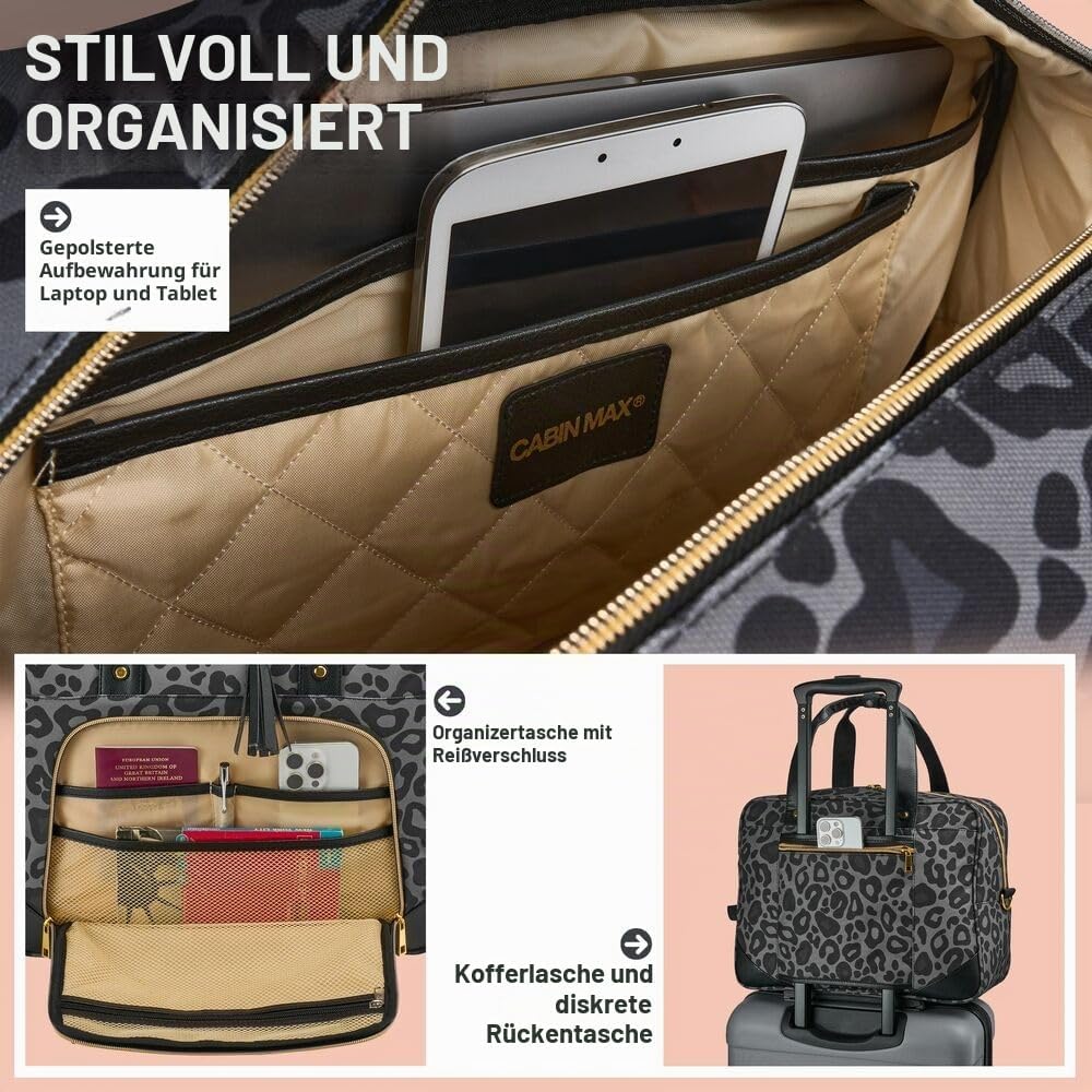 Cabin Max Vela Reisetasche 40x30x20, 24l, Wizz Air kompatibel, Untersitz-Reisetasche, Handgepäck-Rei