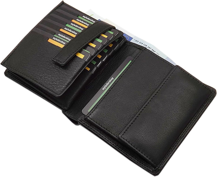 Rindleder Geldbörse / Geldbeutel / Portemonnaie / Portmonaise / Geldtasche / Portmonee mit RFID & NF