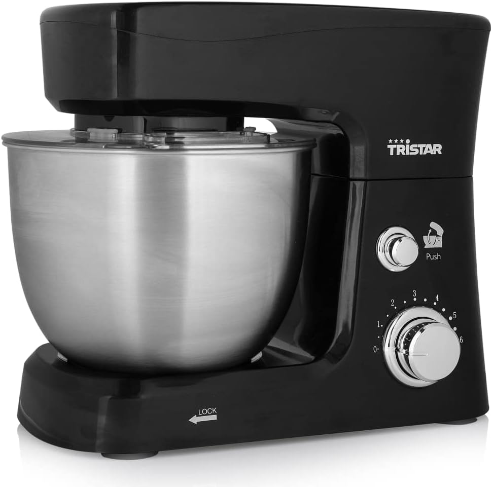Tristar MX-4830 Küchenmaschine – 3,5 l Fassungsvermögen, 3 Zubehörteile, Schwarz 3,5 Liter, 3,5 Lite
