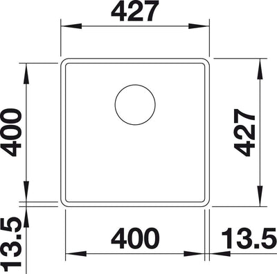 BLANCO SUBLINE 400-F | SILGRANIT anthrazit | Einbauart: Flächenbündig | ohne Ablauffernbedienung | 5