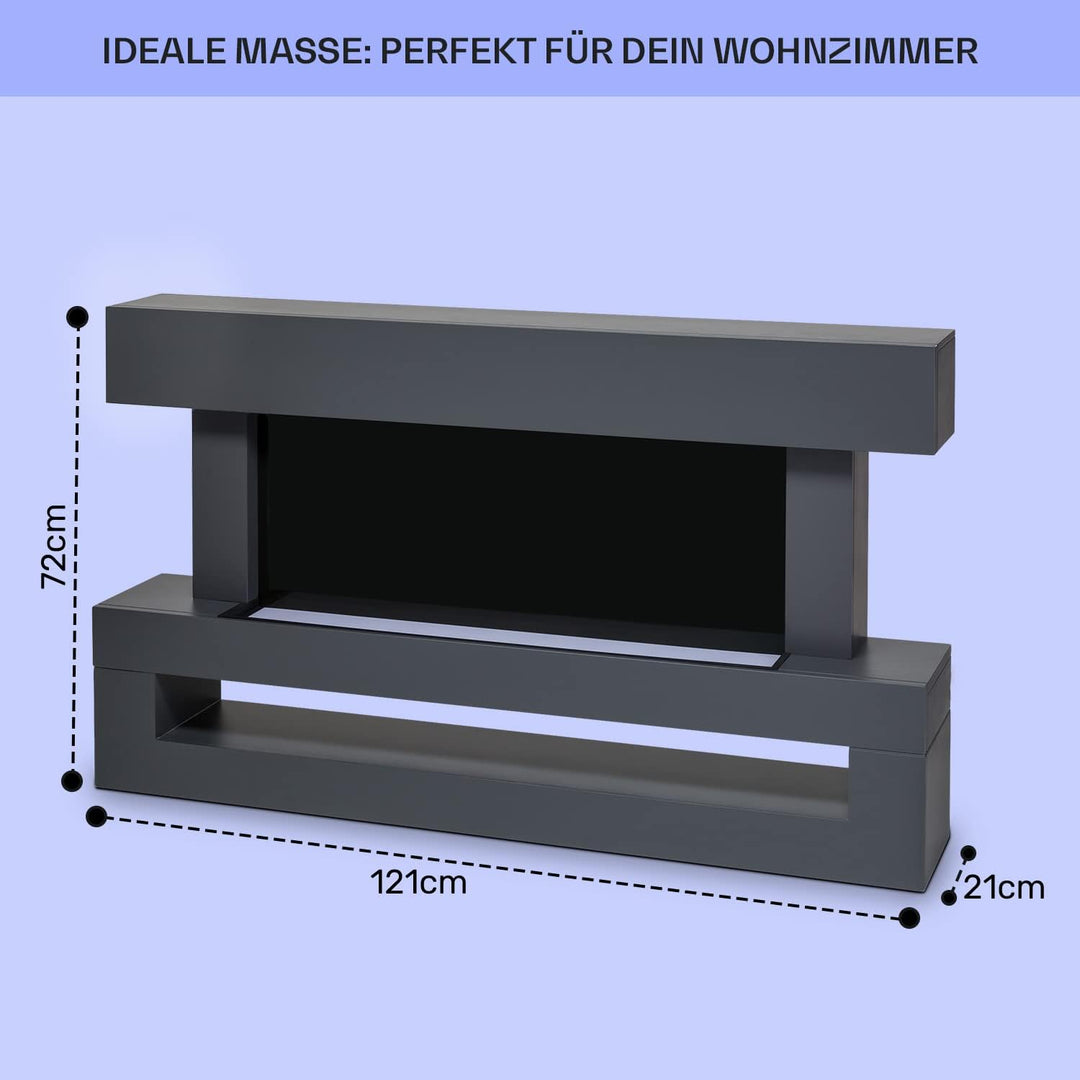 Klarstein Elektrokamin, Elektro Heizungen für Wohnzimmer & Innenräume, Elektrischer Kamin mit LED Fl