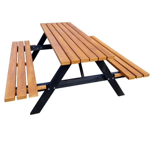 Picknicktisch Jacky mit klappbaren Sitzbänken 180 cm - Kiefernholz