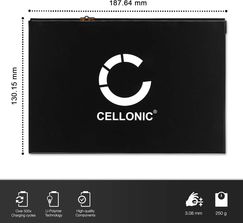 CELLONIC® Ersatz Akku A1484 für iPad Air 1/5 9.7" (2017) / 6 9.7" (2018) - A1474, A1475, A1822, A182