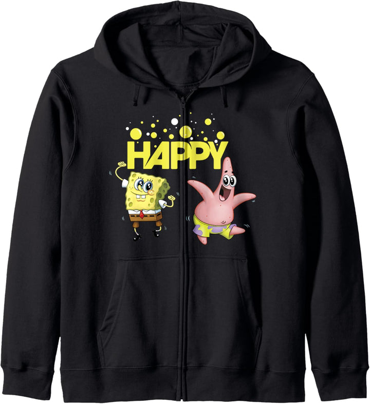 SpongeBob SquarePants Happy Dancing SpongeBob And Patrick Kapuzenjacke