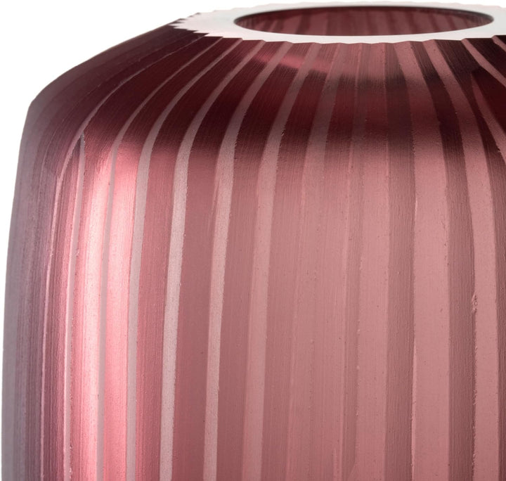 Leonardo Bellagio Blumenvase - Farbige Vase aus hochwertigem Glas mit Relief aussen - Handarbeit - H