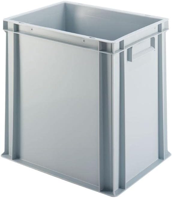 SuperSparSet 4x Eurobehälter mit geschlossenem Griff | HxBxT 40x30x40cm | 37 Liter | Grau | Eurobox,
