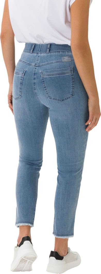 Raphaela by Brax Damen Lavina Fringe Light Denim Jeans 36 Bleached,slightlyused&buffies, 36 Bleached