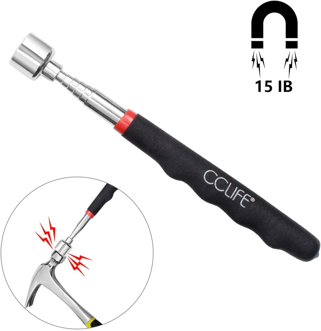 CCLIFE 7tlg Pick Up Tool Magnet Teleskop Werkzeug inkl. Inspektionsspiegel Krallengreifer Magnethebe