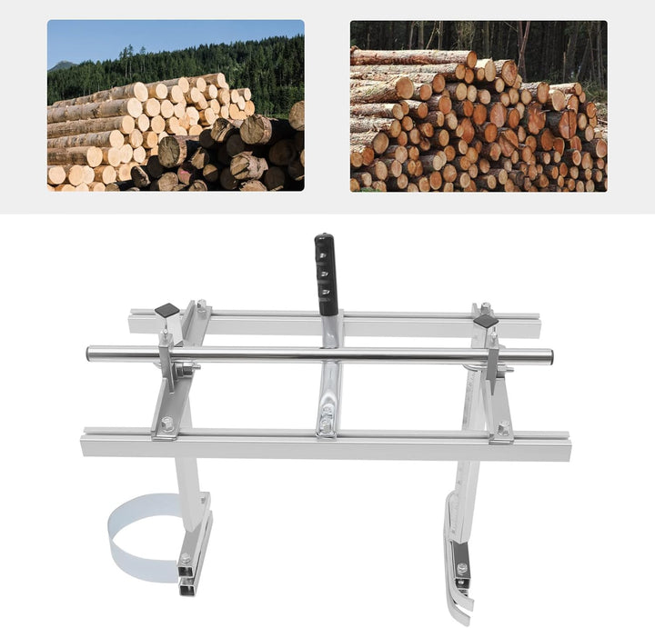 Mobiles Sägewerk Kettensägenmühle 24 Zoll Planking Milling Bar Grösse Einstellbar & Effizient, Alumi