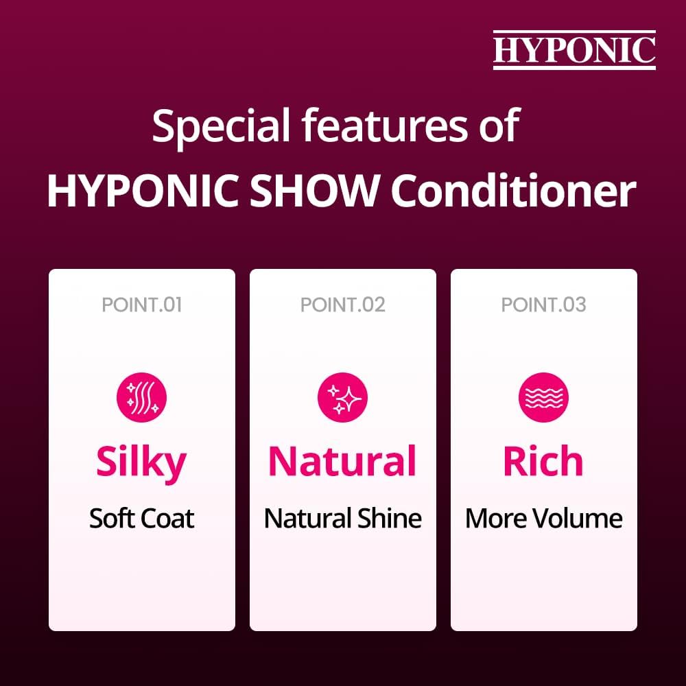 HYPONIC Show Milk Protein Conditioner - Professionelles Show Dog Shampoo für Hochleistung 500 ml