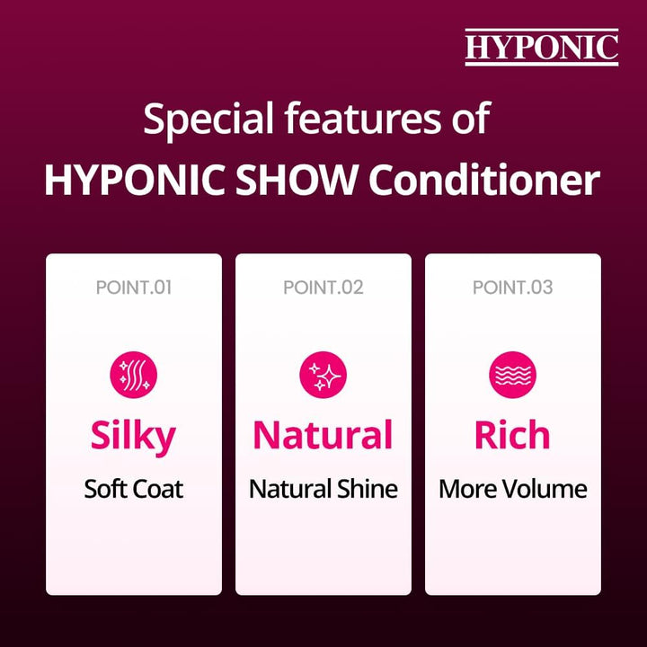 HYPONIC Show Milk Protein Conditioner - Professionelles Show Dog Shampoo für Hochleistung 500 ml