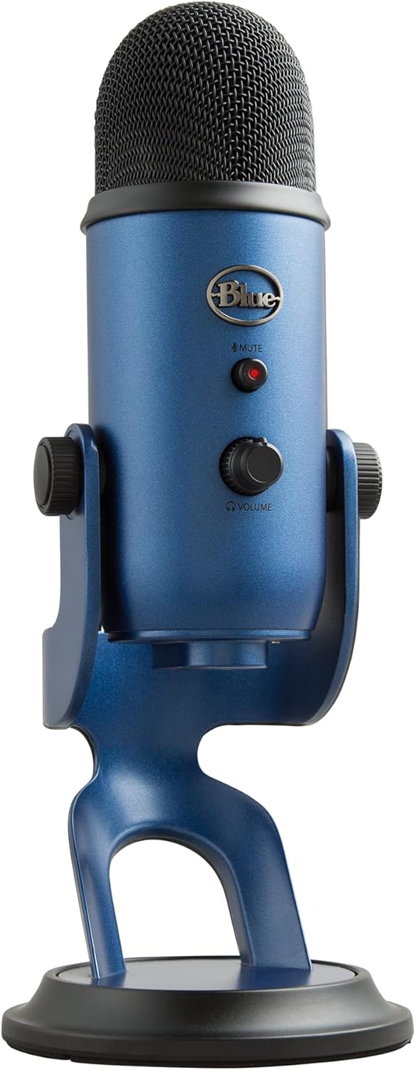 Blue Microphones Yeti Professionelles USB-Mikrofon für Aufnahmen, Streaming, Podcasting, Dunkelblau